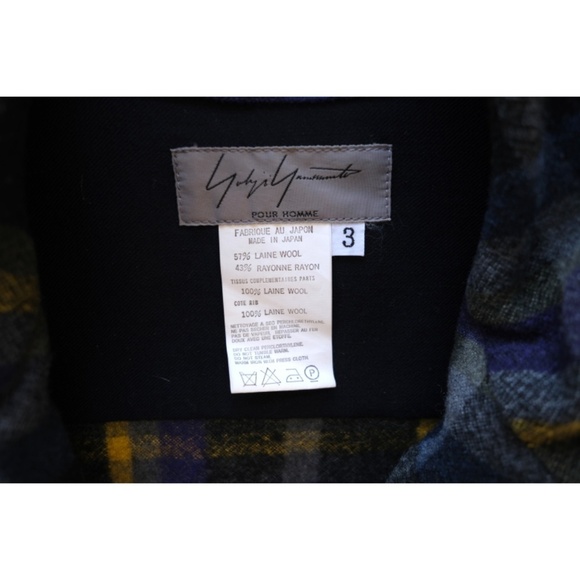 Yohji Yamamoto - AW02 Wool Flannel Dual-Zip Plaid Shirt/Jacket - Picture 5 of 15